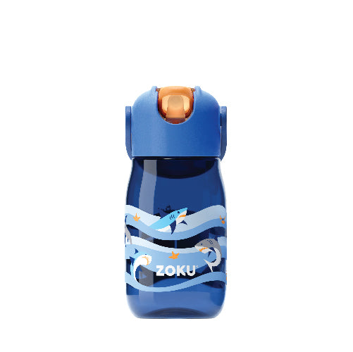 Kids Flip Straw Bottle - Zoku Teal Dino